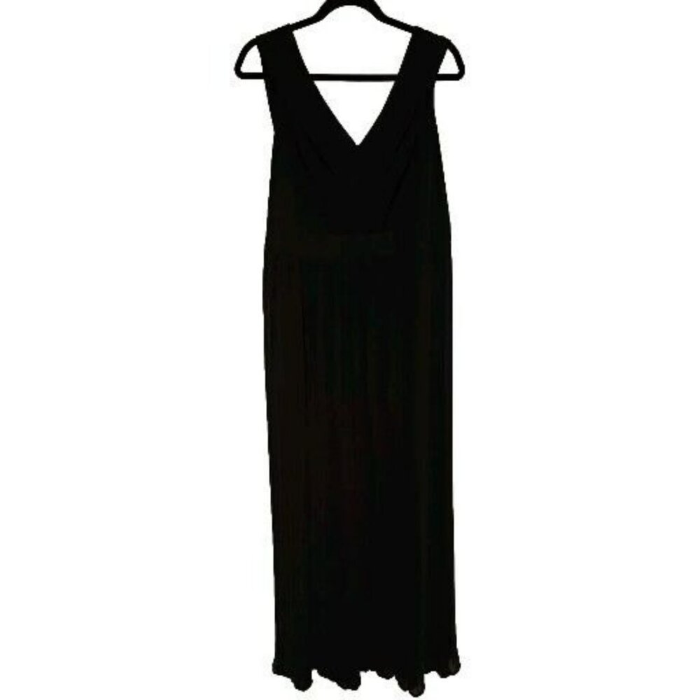 Asos Black Pleated Lace Maxi Dress 14 Dark Romantic Whimsigoth Event Black Tie